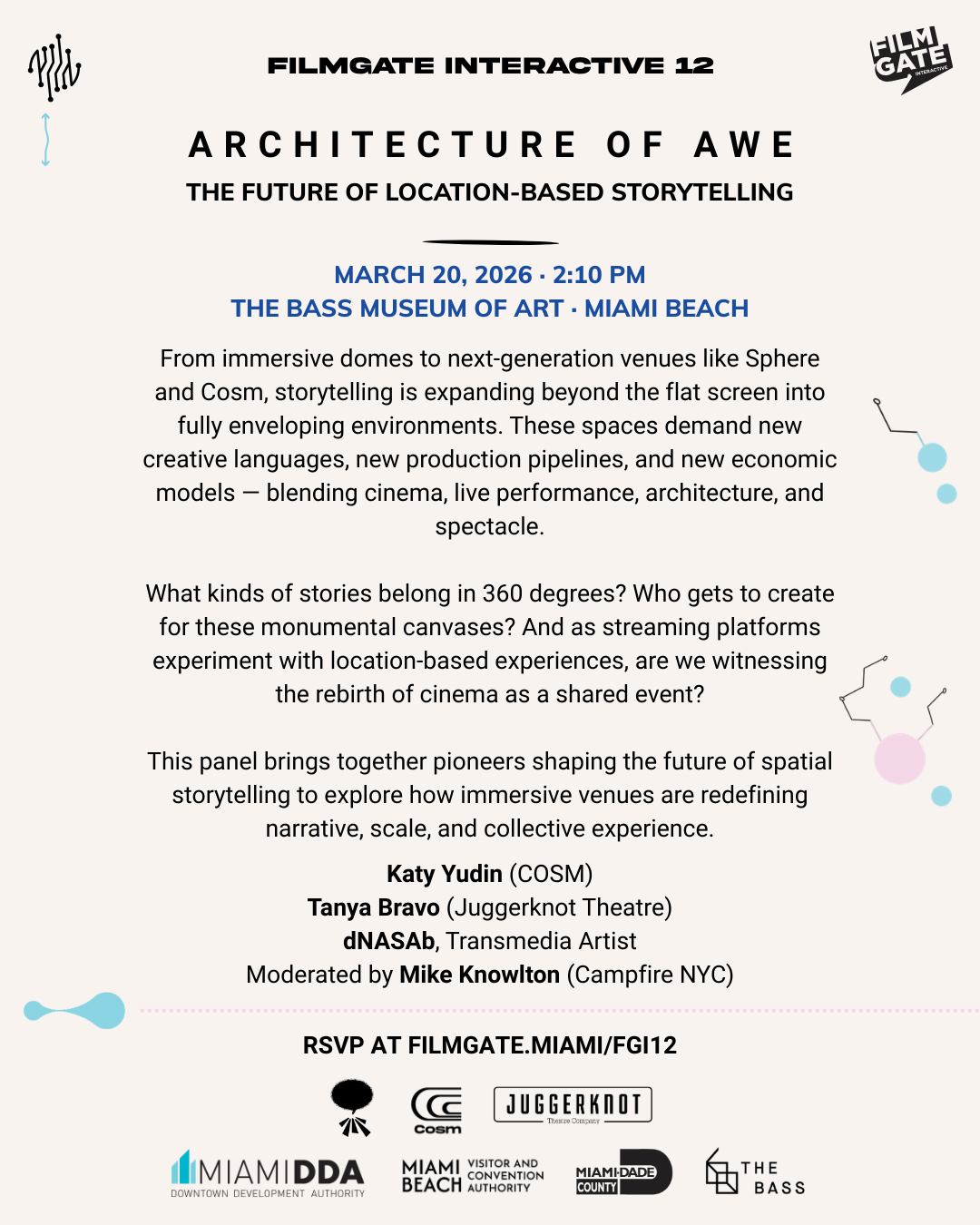  Panel: “ARCHITECTURE OF AWE: The Future of Location-Based Storytelling" 