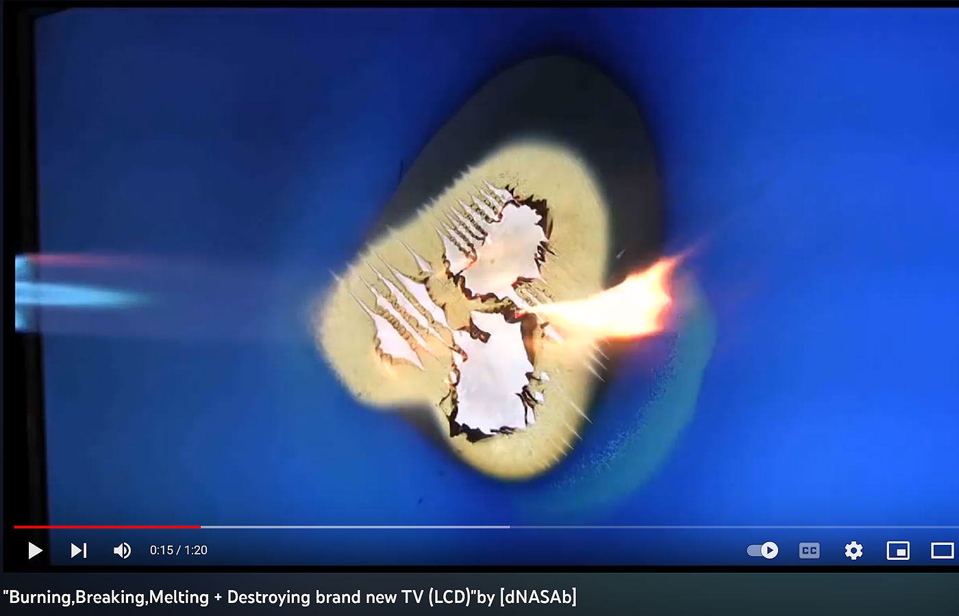 "Burning,Breaking,Melting + Destroying brand new TV (LCD)"by [dNASAb]