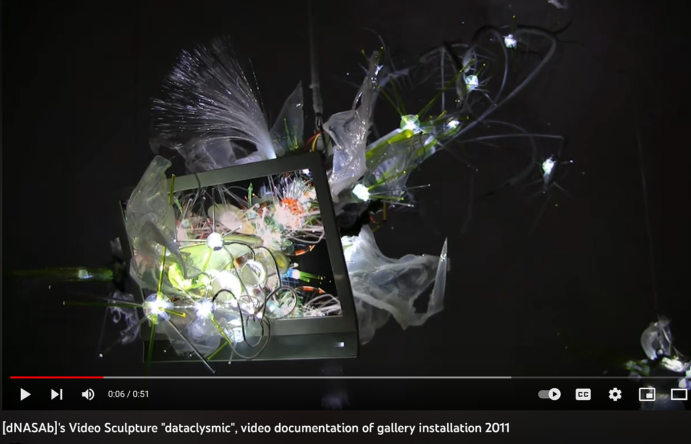 [dNASAb]'s Video Sculpture "dataclysmic", video documentation of gallery installation 2011