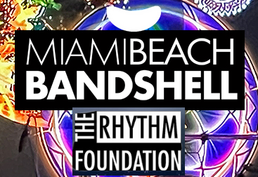 Miami Beach Bandshell Live Cinematic Experience, Projection Mapped on Bandshell, South Beach Sound Healing Orchestra, Rhythm Foundation, Miami Sound Institute, [dNASAb]