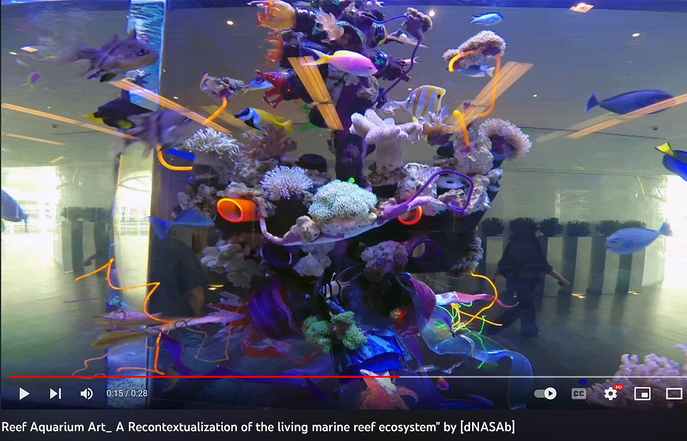 Reef Aquarium Art "A Recontextualization of the living marine reef ecosystem" by [dNASAb]