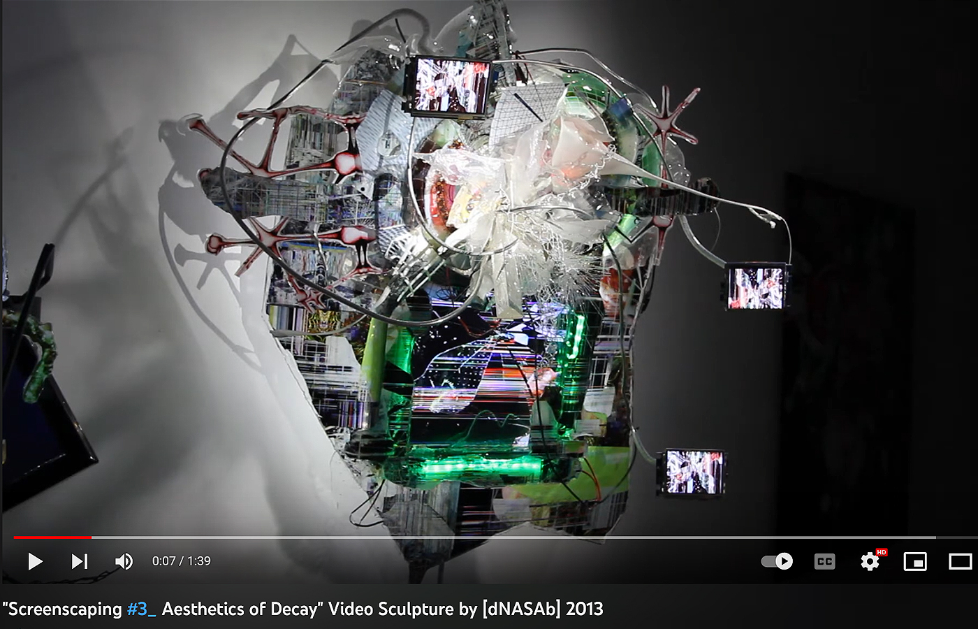 [dNASAb] exhibits "Screenscaping #3"; 4 channel video sculpture at Lesley Heller Workspace gallery..