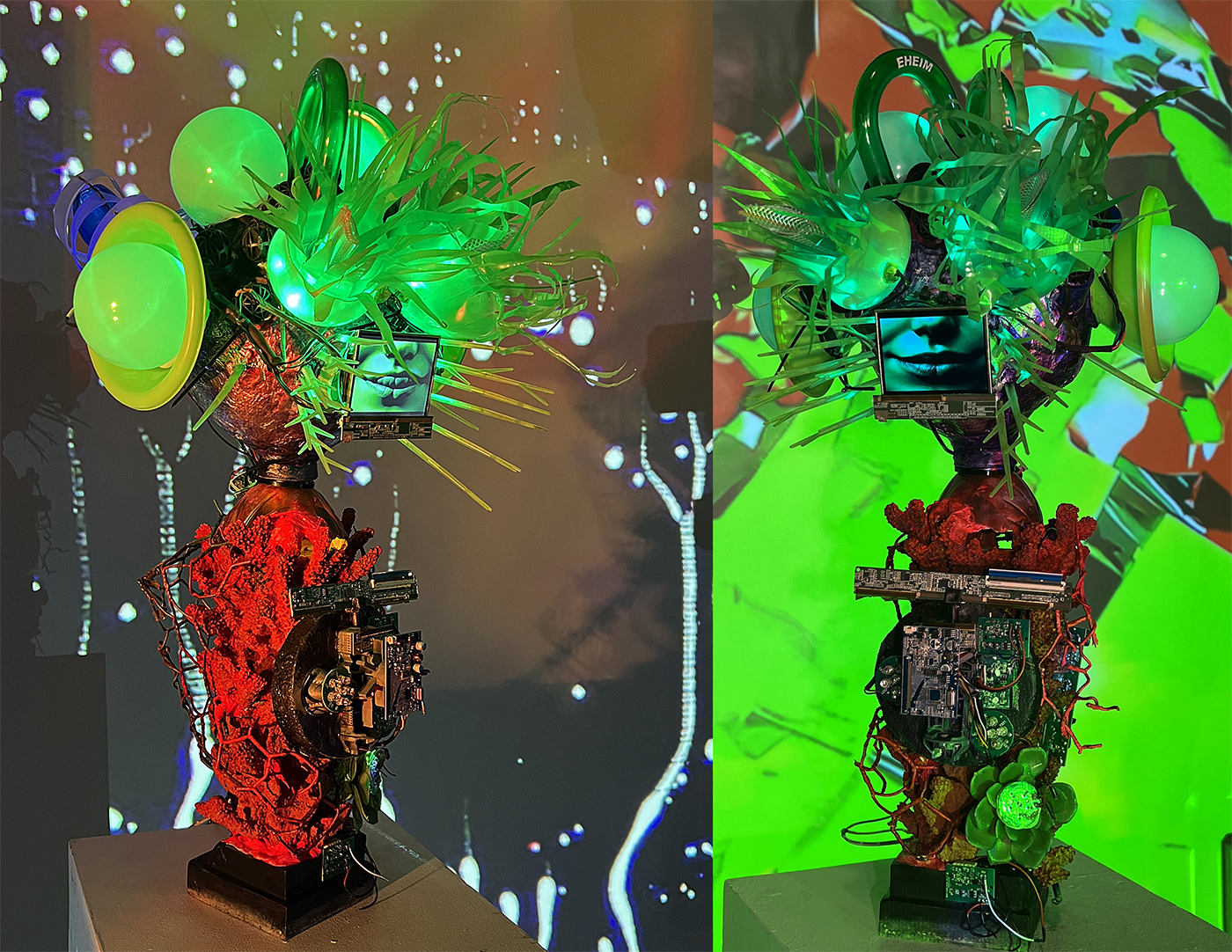 ...an ongoing body of work that spans video sculpture (pictured here), installation, photography, traditional film techniques, and immersive AI-assisted cinema.