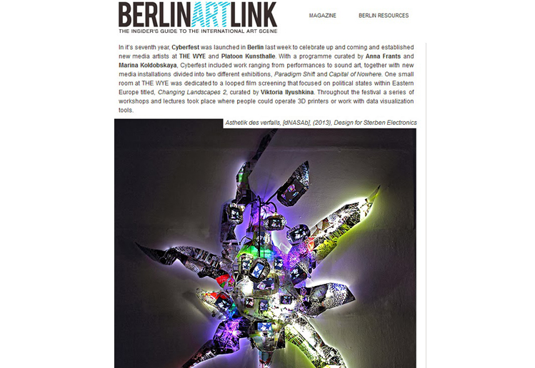Site specific Berlin Video Sculpture "Screenscaping Berlin _ Ästhetik des Verfalls; Design for Electronics Sterben" by [dNASAb] 2013