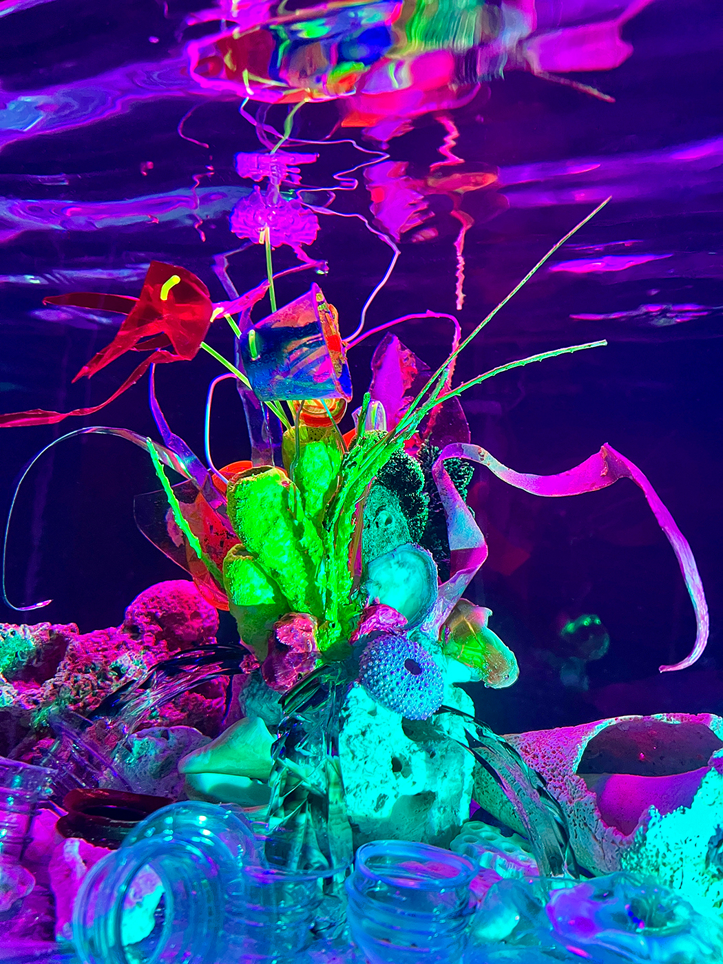 "Faux Ecologies + Artificial Reefs of the Metaverse _Obscene Plasticene Daydream_ " 2022 